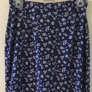 Vintage Long Length Floral Print Skirt